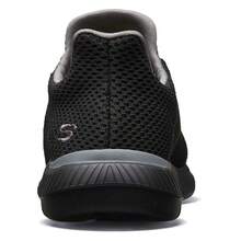 Skechers Men's Lace-Up Lightweight Breathable Cushioned Casual Walking Shoes - Black - View 4
