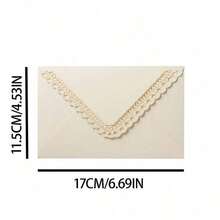 2/10/20pcs Lace Hollow Envelope Set With Self-Adhesive Wax Seal, High Quality Envelopes, Perfect For Wedding Party Invitations, Christmas Cards, Holiday Invitations - Cut-out Envelope Set - View 2