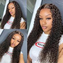 Dollface 13x6 HD Sheer Lace Front Wig With Jerry Curls And 200% Density, 13x4 Pre-Cropped Human Hair Wig, 18-38 Inch Curly Human Hair Wig For Women, Suitable For Various Occasions - SPure Natural - View 3