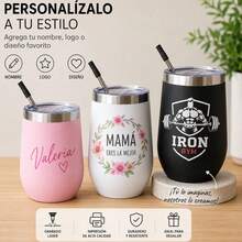 Termo 16oz(480ml) Acero Inoxidable, Antifugas, Incluye Popotes, Cepillo y Esponja, Vaso Termico Para Cerveza, Te Helado, Cafe, Chocolate, Termo Para Bebidas Calientes y Frias - Negro - Ver 5