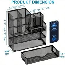 Iron Art Large Capacity Multi-Layer Office Desk Stationery Storage Box For Student Learning Supplies - Multicolor - View 3