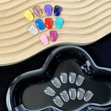 20pcs Japanese Style Glass Beads Nail Art Display Tips, High Transparency 3D Glass Color , Trapezoid Oval Almond Square Round Circle Nail Polish Gel Color Display Board - Multicolor - View 15