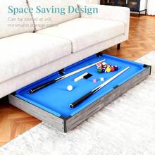 5 In 1 Multi Function Games Table Folding Multi Game Combination Table Set Featuring Ping Pong Pool Billiards Air Hockey Bowling Shuffleboard For Indoor Outdoor Accessories Included Blue, 1 Piece - 5-in-1 Game Table - View 5