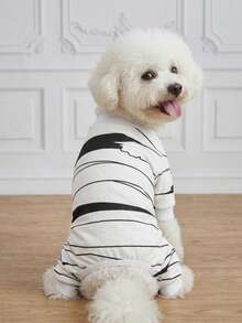 LUCKIE PAL 1 bộ đồ ngủ bốn chân cho mèo và chó Halloween in hình băng gạc ma, chất liệu polyester, co giãn, mềm mại, thoải mái, ấm áp, phù hợp cho thú cưng mèo và chó, dùng trong nhà và ngoài trời, mùa thu và mùa đông - Nhiều màu - Xem 4