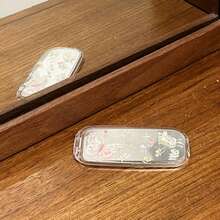 1PC Graffiti Floral Transparent Mirror Phone Stand Back Sticker Phone Case, Foldable Support Mini Portable Compact Phone Holder, Ultra-Thin Invisible Desktop Phone Mirror Stand - Multicolor - View 5