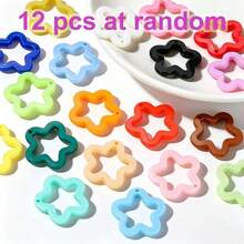 12pcs DIY Star Pendants, Random Colors, Cute Colorful Charms, Suitable For Handmade Keychains, Phone Cases - Multicolor - View 6