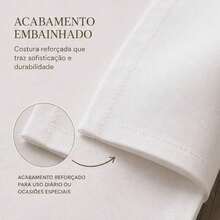 Kit com 6 ou 12 Guardanapo em Tecido Oxford Com Acabamento Embainhado 35x35cm todas as Cores - branco neve - Visão 4