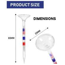 83mm Clear PC Cup Golf Tee With US Flag Printing, Transparent Flag Printed Golf Ball Holder Tee, Durable Golf Training Accessory - A - View 5