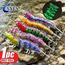 ANFS 1pc Squid Jig Fishing Lure Artificial Bait For Octopus Cuttlefish, Wood Shrimp Squid Hook, Saltwater Hard Bait - Multicolor - View 3
