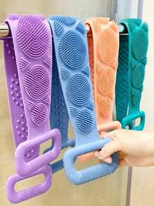 1 pezzo Spazzola da bagno di colore casuale, pulizia completa del corpo senza angoli morti, setole morbide che esfoliano delicatamente e rimuovono la pelle morta, uso asciutto e bagnato per la pulizia e la cura, massaggio della pelle, unisex - multicolore - Visualizzare 3