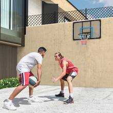 Wall-Mounted Basketball Hoop, Basketball Backboard With Rim And Net For Outdoor Use, Steel, 113 X 61 X 73 Cm, Ideal For Garden And Playground - 黑色+白色 - 查看 1