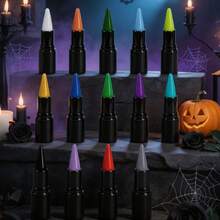 Fit Colors Halloween Colorful Face Paint Lipstick, Stage Cos Makeup Pen, Easy To Apply Body Paint, Suitable For Clown, Cracked And Spider Makeup - MultiWarna - View 12
