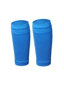 1 Pair, New Summer Outdoor Sports Track & Football Leg Sleeve Socks, Double-Layer Breathable High Elastic Mesh Shin Guard Sleeves With Reinforced Elastic Insert Pocket - Multicolor - View 7