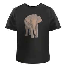 Cotton T-Shirt With Asian Elephant Ta035381 - 款式 - 查看 1