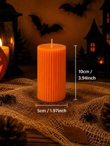 1pc European Style Orange Scented Candle, Gear Shaped, Soy Wax, 1.97 Inch Diameter, Ambient Lighting, Home Decor, Tabletop Ornament, Wedding Decoration, Holiday Party, Women's Gift, Halloween Decoration - A - View 13