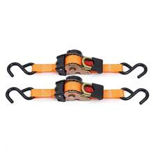2pcs Orange Retractable Ratchet Tie Down Straps,Polyester Webbing With Steel Ratchet,Self Locking Auto Wind Quick Release,Adjustable Length Lightweight,Suitable For Truck Trailer Motorcycle Cargo Securing,Anti-Rust Coating Durable All-Weather Use - Telescopic Ratchet Strap - View 4
