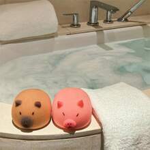 1 pièce Éponge de bain mignonne en forme de capybara, brosse de bain exfoliante douce, boule de bain en mousse en forme d'animal amusant, indispensable pour les filles et les étudiants en dortoir, accessoires de bain pour enfants et adultes, éponge en filet africain, gant exfoliant, accessoires de douche - Multicolore - Voir 8