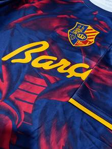 Men Custom Barca Blaugrana Soccer Jersey, Personalized Name Number Cosmic Print Football Shirt Fan Gear Training Match Daily Gift - Multicolor - View 7
