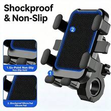 Electric Bike Phone Holder Mountain Bike Gravity Shock Absorption Navigation Mount Delivery Riding Car Phone Bracket - Multicolor - View 2