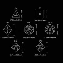 Set Dadu D&D Poliedral dengan Tas Dadu untuk Dungeon and Dragons D&D RPG (Permainan Peran) - Warna Campuran - View 3