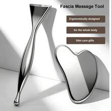 Facial Reflexology Massage Tool Stainless Steel Double Headed Trigger Point Massage Facial Reflexology Tool For Relaxation - Silver - View 3