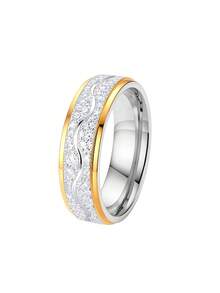 Two-Tone Matte Stainless Steel Unisex Wedding Ring, Couple Engagement Promise Ring, Premium Jewelry Gift For All Occasions - Multicolor - View 9