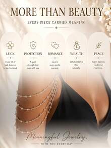 FAAABULS 1pc European And American Fashion Multi-Layer Crystal Shoulder Strap Design Sexy Bikini Women's Accessory - Gold - View 5