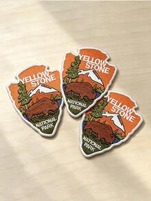 1pc/2pcs/3pcs/4pcs National Park Travel Patch Embroidered Iron On Patch - Multicolor - View 10