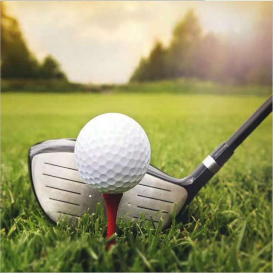 1pc Two-Layer Surlyn Golf Practice Balls, Custom Logo Printable Training Golf Balls, Durable Competition Golf Balls For Outdoor Driving Range - A - View 1