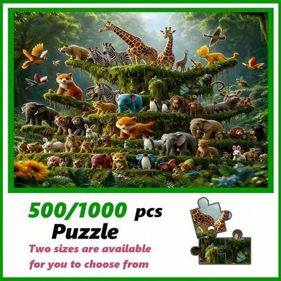 500pcs/1000pcs Adult Large Jigsaw Puzzle Gift, Family Interactive, Puzzle DIY Home Decor, Premium Family Fun Puzzle Designed For Birthday, Valentine's Day, Mother's Day, Thanksgiving, Easter, Halloween, Christmas, Gift Giving, Highly Favored By Puzzle Enthusiasts