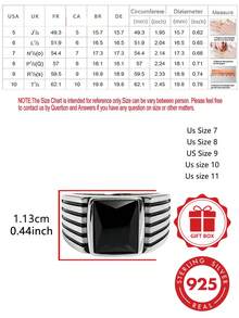 Anel de Banda Larga de Prata Esterlina 925 para Homens, Exalando Luxo Elegante e Estilo Popular, Adequado para Uso Diário, Presentes, Banquetes, Férias e Presentes para Amigos e Família - Prata - Visão 2