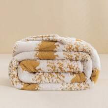 1pc Striped Jacquard Thin Blanket, Summer Use, No Pillowcase, Soft And Skin-Friendly, Multiple Sizes, Multi-Purpose Blanket For Sofa, Bed, Suitable For Office, Living Room Sofa, Bedroom Bed, Suitable For Spring And Summer Use - Mustard Yellow - View 3