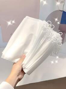 20/50pcs Transparent Frosted Ring Zipper Bags, Can Be Used As Travel Storage Bags, Underwear Bags, Makeup Bags, Can Store Lipsticks, Skincare Products, Phones, Coins, Small Items, Also Suitable For Home, Gifts, Vacation And Holiday (Halloween, Christmas) Occasions, - Multicolor - View 2