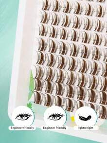 Spiky Eyelash Cluster Set Anime Style Eyelash Extension Kit 144pcs D-Curl Fine Eyelash Clusters 8-16mm Suitable For Beginners DIY At Home Create Realistic Eyelash Extension Effect In Minutes - C - View 5