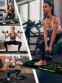 1PC Non-Slip Squat Training Mat, Hip Muscle Butt Lift Training Mat, Squat Assist Training Mat, Kettlebell Weightlifting Squat Mat, Home Fitness Squat Training Mat, Beginner Squat Assist Training Mat, Helps Improve Exercise Efficiency, Non-Slip Wear-Resistant Dirt-Resistant, Soft And Elastic, Easy To Clean And Store, Suitable For Gym Workouts, Home Exercise, Indoor/Outdoor Activities, Also Suitable For Yoga - Multicolor - View 6