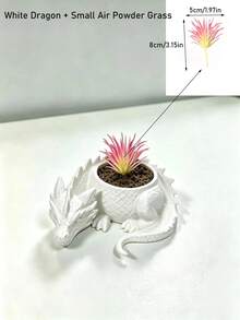 1件裝 黑/白 3D列印迷你幻想龍守護者植栽盆，創意多肉綠植盆栽，桌面裝飾擺件，吧檯桌上藝術展示飾品 - A - 查看 19