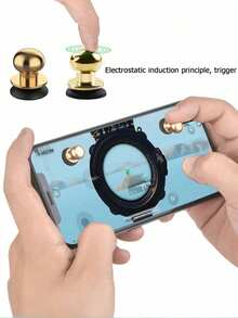 2pcs Mobile Game Controller Trigger Kit, Sensitive Joystick Touchscreen Buttons, BGMI Mobile Game Controller Trigger And Joystick Set - High Sensitivity Touchscreen Shooting Buttons Compatible With IPhone Android Phones, Easy Installation Suction Cup Ergonomic Gaming Accessories For Games - Multicolor - View 12