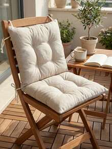 Made In Turkey Cushion 40*40 For Office & Garden & Kitchen Soft With Tie - Apricot - View 2