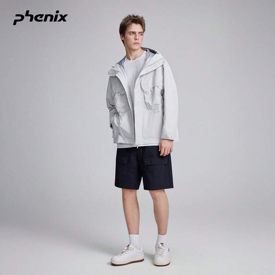 Phenix ALK Outdoor 3L Woven Jacket Men 2026SS Waterproof Windproof Softshell Jacket - Mist White - View 1