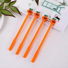 3/5/10Pcs Fun Halloween-Themed Pumpkin-Face Gel Pen,Cartoon Style Student Stationery & Writing Instrument,Office Signing Pen,Children's School Supply - Multicolor - View 7