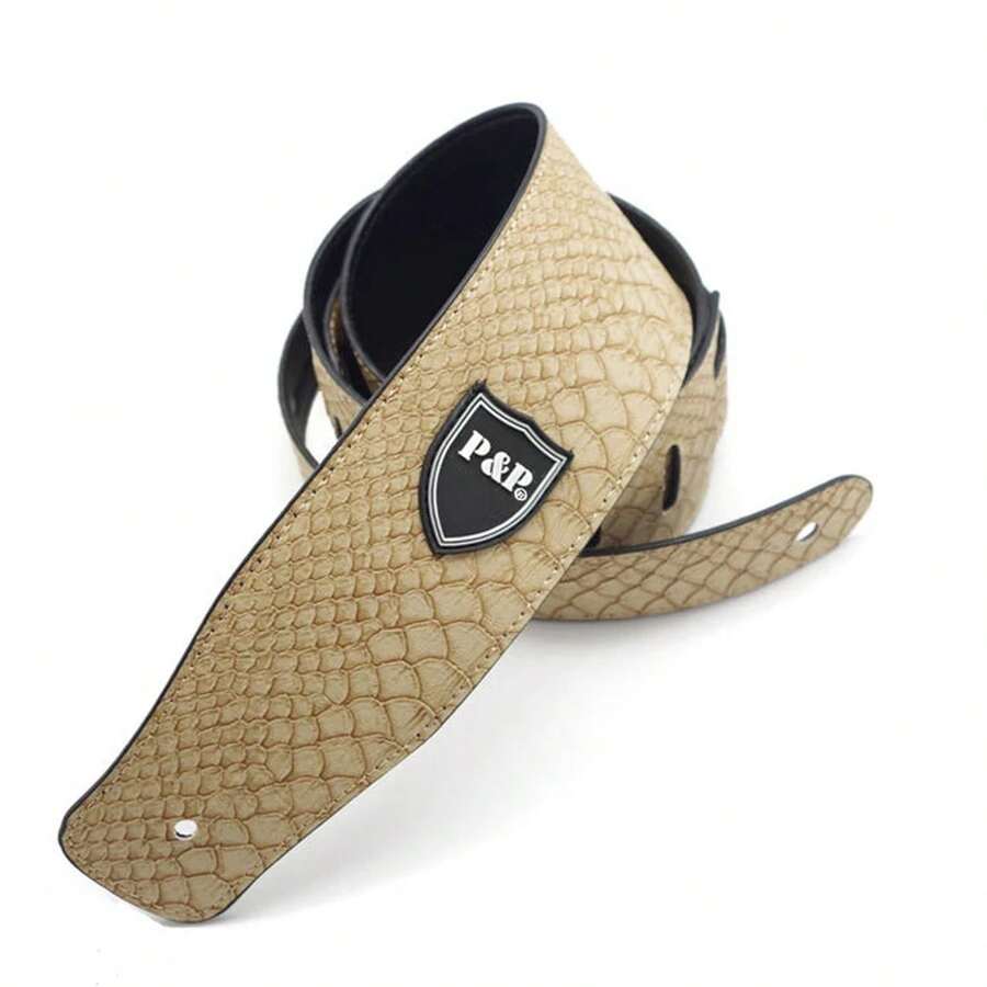 Musical Instrument Straps - Beige Snake - View 1