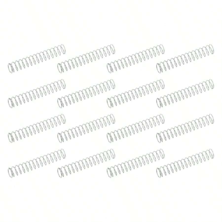 50Pcs 304 Stainless Steel Compression Springs, 0.3mm X 6mm X 35mm Small And Tiny Pen Spring For Home Repair And DIY, Workshop And Industrial Use, Silver Tone - 6mmx35mm - View 1