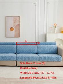 1pc Plush Sofa Cushion Cover, Elastic Thickened Non-Slip Sofa Cover, Suitable For Living Room, Bedroom, Outdoor Sofa, Protects Sofa From Pet Damage, Fits L-Shaped Single Sofa And 1/2/3/4 Seater Sofa, Autumn/Winter Home Decor Sofa Cover - Blue - View 15