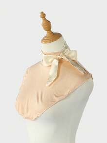 1PC Women's Solid Color Casual Fake Collar, Elegant Breathable Detachable Collar, Comfortable Skin-Friendly High Neck Collar With Button, Simple Dickey Collar For Blouse And Tops, Suitable For Daily Wear - Solid Color Scarf/false Collar - View 19