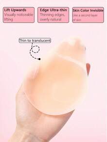 1 Pair Ultra-Thin Solid Silicone Lifting Breast Petals, Invisible Seamless Breast Lift And Anti-Sagging Breast Pads - Multicolor - View 5