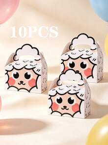 16pcs/1 Box Farm Animal Party Favor Boxes, Farmhouse Theme Party Candy Gift Boxes For Baby Shower Birthday Party Decorations, 8 Designs Valentine's Day - Multicolor - View 16