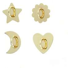 4PCS Heart Sunflower Star Moon Shaped Multi-Function Phone Ring Holder, Universal Anti-Drop Creative Phone Case Accessory For Smartphones And Tablets - Multicolor - View 12