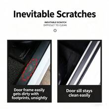 Universal Carbon Fiber Car Door Sill Protector, Anti-Scratch Anti-Collision Door Pedal Decorative Sticker, Rear Bumper Trunk Sill Protective Tape, For Car Modification - A - View 4