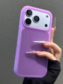 磨砂親膚果凍軟手機殼，適用於 iPhone 17 Pro Max 17 Pro 17 16 15 14 13 Pro Max，超薄液態矽膠防震保護後蓋 - 紫色 - 查看 5