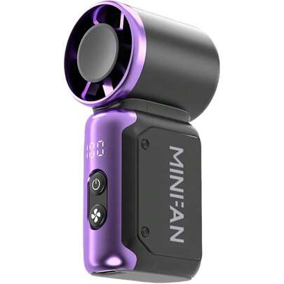 Unisex Mini Handheld USB Turbo Fan, Rounded Body, Ice-Touch Feel, Large Capacity Battery, Fashionable Color, 199 Adjustable Wind Speed, Quiet High-Speed Turbo, Portable For Outdoor, Camping, Travel, Beach, Office, School, Pool Party, Daily Use